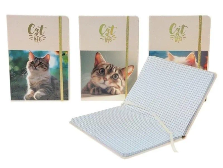 Notes A5 w kratkę kot MIX - Praca zbiorowa