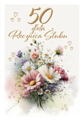 Kartka okolicznościowa Rocznica ślubu 50 - Trend