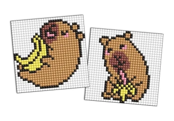 Diamentowa mozaika naklejka - Kapibara: banany - Ideyka