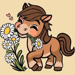 Malowanie po numerach - Konyachka 25x25cm - Qbee