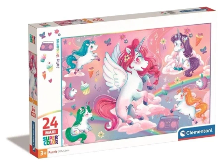 Puzzle 24 Maxi Super Kolor Jolly Unicorns - Clementoni