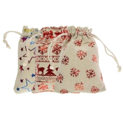Jutowe worki na prezenty z nadrukiem 3szt - Arpex