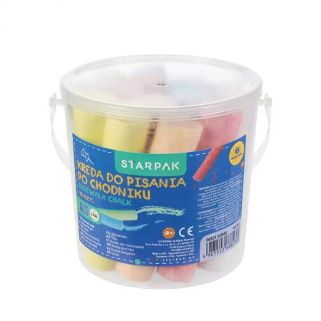 Kreda chodnikowa 6kol w wiaderku 15szt - STARPAK