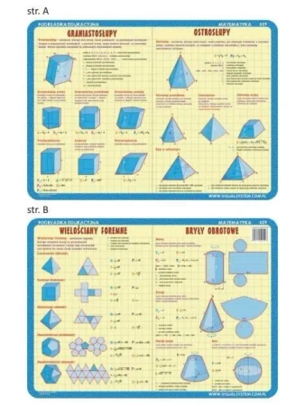 Podkładka edu. 029 - Graniastosłupy, ostrosłupy.. - Visual System