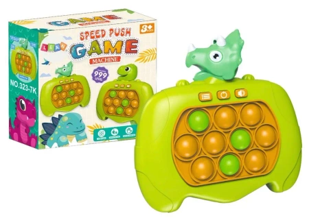 Konsola zręcznościowa Pop It zielona Dinozaury - Leantoys