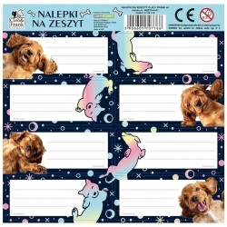 Nalepki na zeszyty Cleo i Frank 44 Pies (25szt) - DERFORM