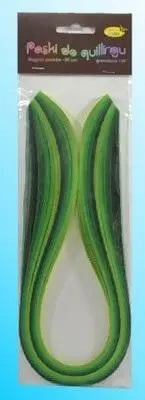 Paski do quillingu 3mmx50cm zielone 100szt - Galeria Hobby