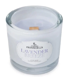 Świeczka sojowa Lavender Breeze biała 170g - Pavoncella