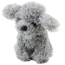 Pudel miniaturowy pluszowy szary 20cm - Leantoys