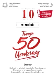 Karnet Urodziny 50 wymienne cyfry - Armin Style