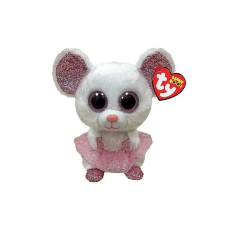 Beanie Boos Nina - Biała ballerina mysz 15cm - TY