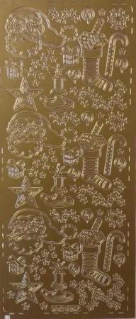 Stiker ażurowy 10x23cm złoty - Galeria Hobby