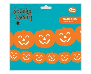 Girlanda Papierowa 17x300 cm Dynia Pomarańczowa Godan