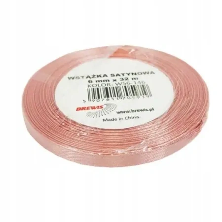 Wstążka satynowa guma balonowa 6mm x 32m - Brewis