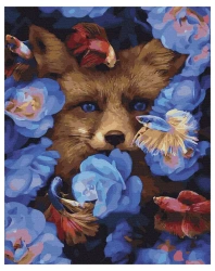 Malowanie po numerach. Lis w kwiatach - Twoje Hobby