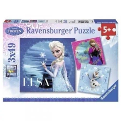 Puzzle 3x49 Frozen Elsa Anna i Olaf - Ravensburger