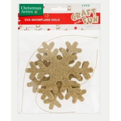 Craft with Fun Ozdoba Bn Eva Platek Sniegu Zloty 2szt 12/144