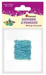 Perełki na sznurku 2,5mmx2m niebieskie - Titanum