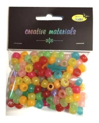 Koraliki świecące w ciemności 6mm 39g 150szt MIX - Galeria Hobby