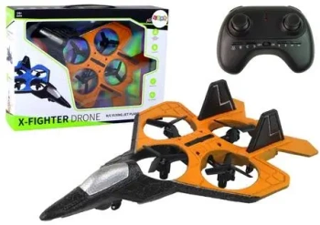 Samolot dron RC pomarańczowy zdalnie sterowany - Leantoys