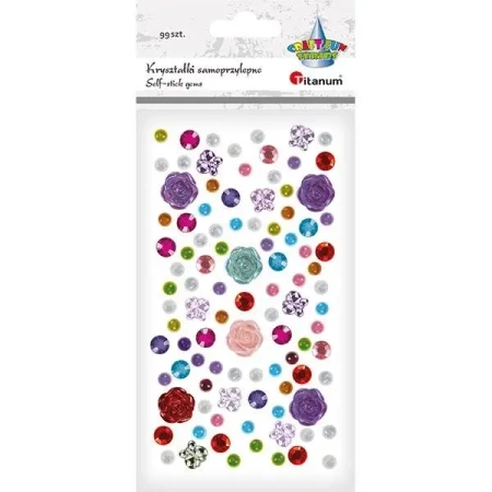 Kryształki samoprzylepne 99szt mix - Titanum