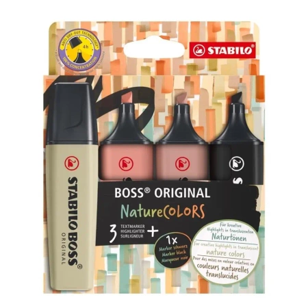 Zakreślacz Boss Original Naturecolors 4szt - Stabilo