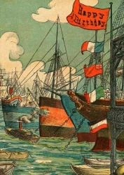 Karnet B6 z kopertą Urodziny Port - Madame Treacle