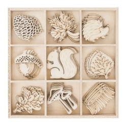 Kształty z drewna - las 45szt - Dalprint dpCraft