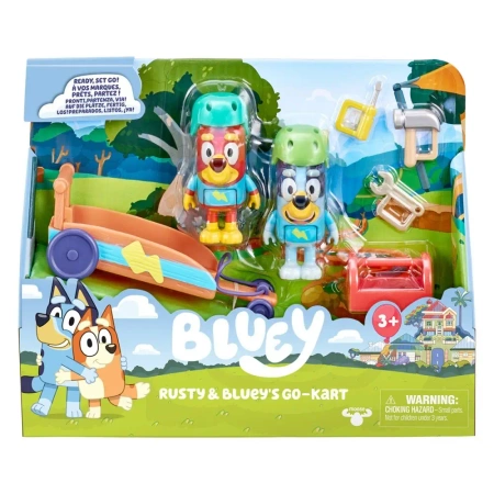 Bluey. Pojazd gokart  2 figurki. Bluey i Rusty - TM Toys