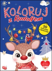 Koloruj z Rudolfem z naklejkami - Katarzyna Ratajszczak