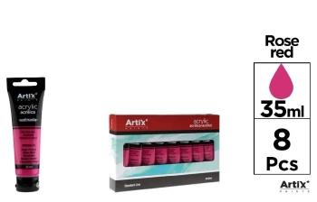 Farba akrylowa różowo-czerwona 35ml (8szt) - Artix