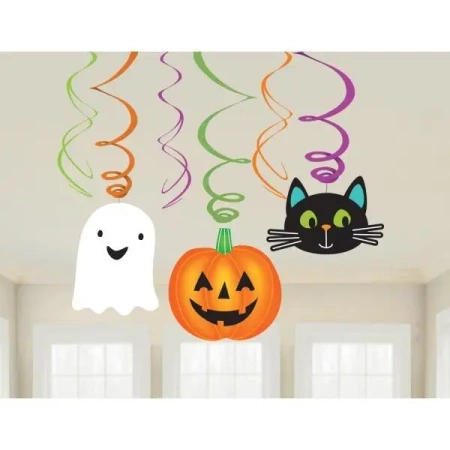 Dekoracje na spirali Halloween Friends 6szt - Amscan