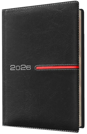 Kalendarz 2026 A4 tygodniowy registry czarny - Evena