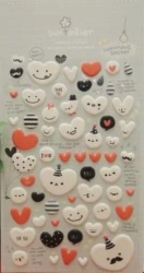 Naklejki ozdobne wypukłe Serca - Suatelier