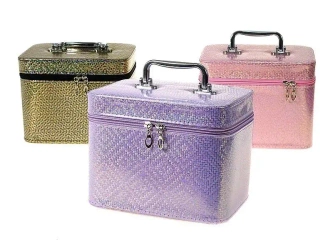 Kuferek L z lusterkiem na zamek 23x17x15cm MIX - ADAR