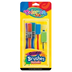 Pędzelki kreatywne Colorino Kids blister 6 sztuk - PATIO