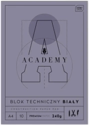 Blok techniczny A4 10 240g ACADEMY - INTERDRUK