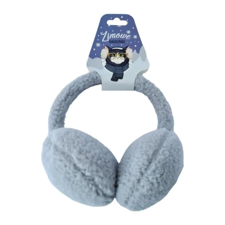 Nauszniki pluszowe szare - MCD