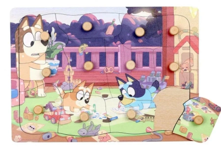 Puzzle z uchwytami drewniane 12el - MICKI