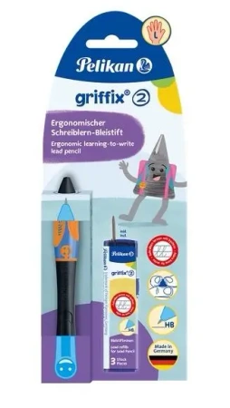 Ołówek Griffix HB leworęczny neon black - PELIKAN