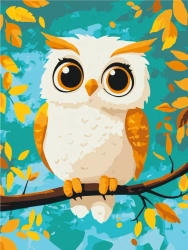 Malowanie po numerach BRUSHME 30x40 cm Kids Sowa