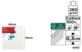 Tablica malarska 40x50x0,3cm 280G/m2 - Artix