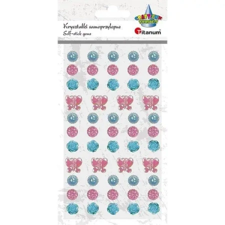 Kryształki samoprzylepne mix 53szt - Titanum