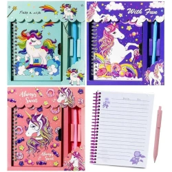 Notatnik pamiętnik jednorożec długopis MIX - Trifox