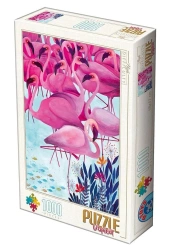 Puzzle 1000 Andrea Kurti, Flamingi - D-Toys