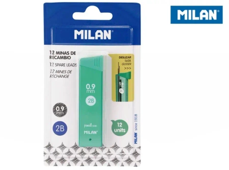 Grafity Milan 2B 0,9 mm do ołówków automatycznych 12 szt. na blistrze