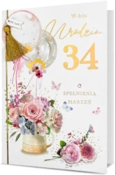 Karnet B6 Urodziny (wymienne cyfry) - Pan Dragon