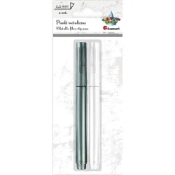 Pisak metaliczny biały + srebrny - Titanum