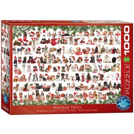 Puzzle 1000 Holiday Dogs 6000-0939 - Eurographics