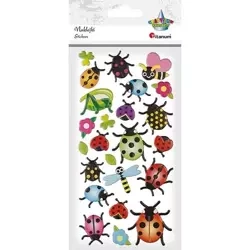 Naklejki wypukłe owady 24szt - Titanum